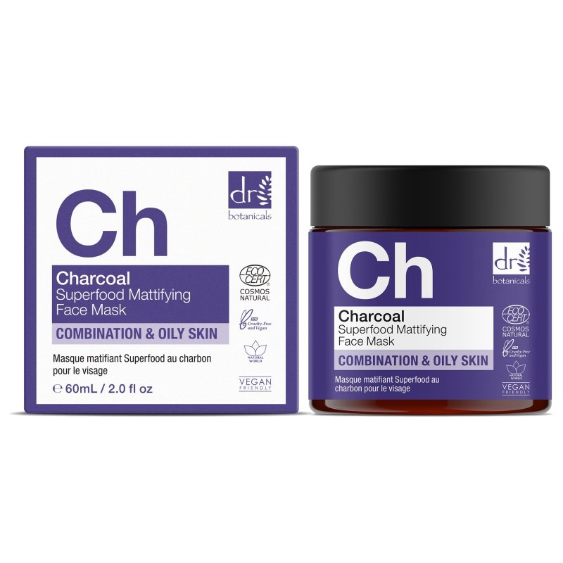 Masque visage 'Charcoal Superfood Mattifying' - 60 ml