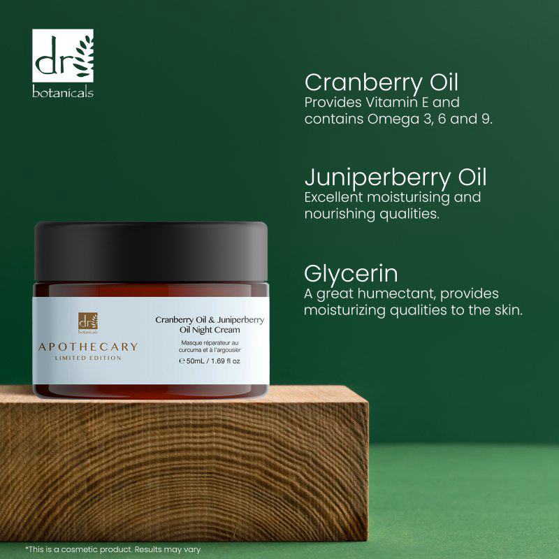 Crème de nuit 'Cranberry Oil And Juniperberry Oil' - 50 ml