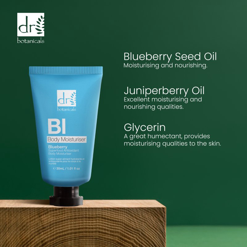 'Blueberry Superfood Antioxidant' Body Moisturizer - 30 ml
