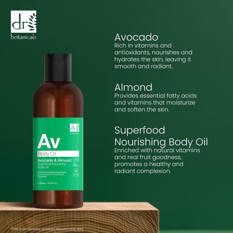 Huile Corporelle 'Avocado & Almond Superfood Nourishing' - 200 ml