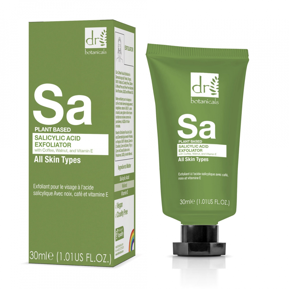 'Salicylic Acid Exfoliator With Coffee, Walnut & Vitamin E' Exfoliator für das Gesicht - 30 ml