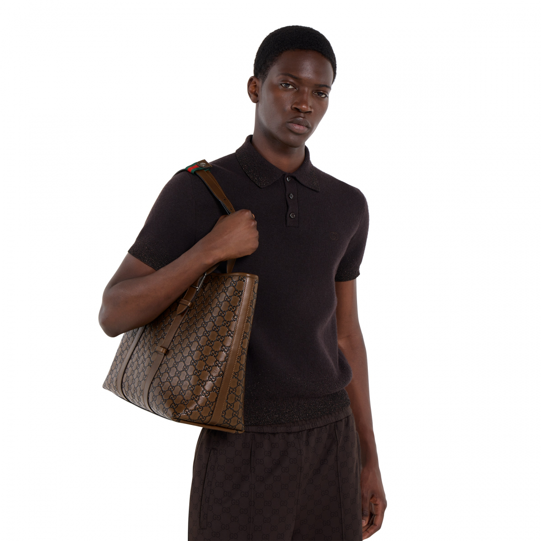 Sac Cabas 'GG Emblem Large' pour Hommes