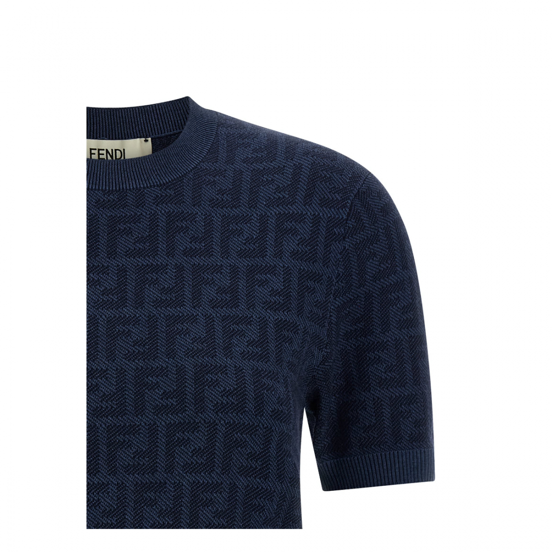 'Jacquard' Kurzarm Pullover für Damen