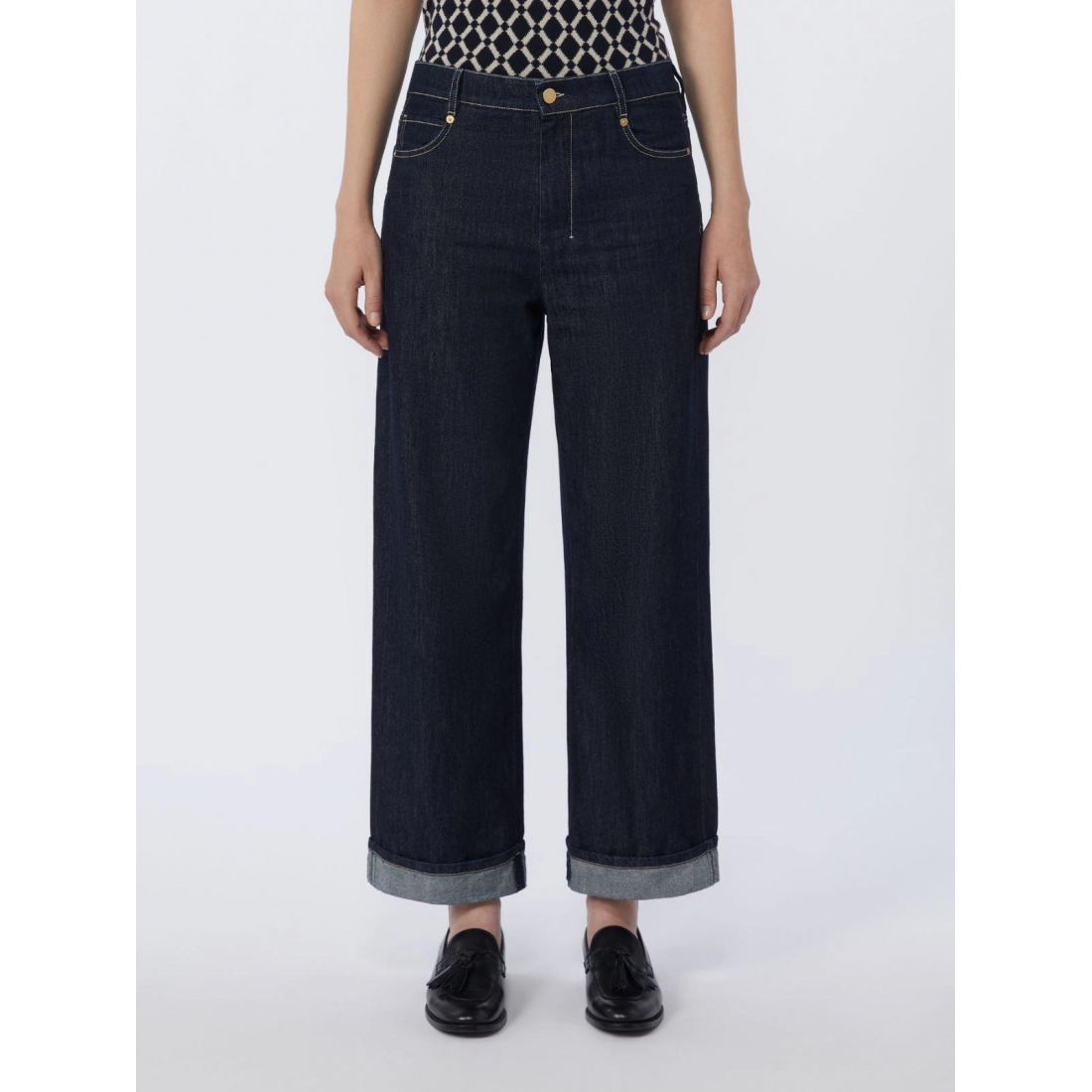 'Turn-Up Leg' Jeans für Damen