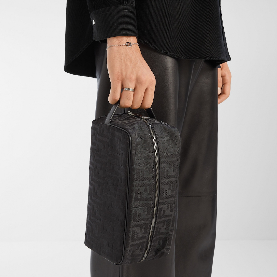 Men's 'Medium Ff' Toiletry Bag