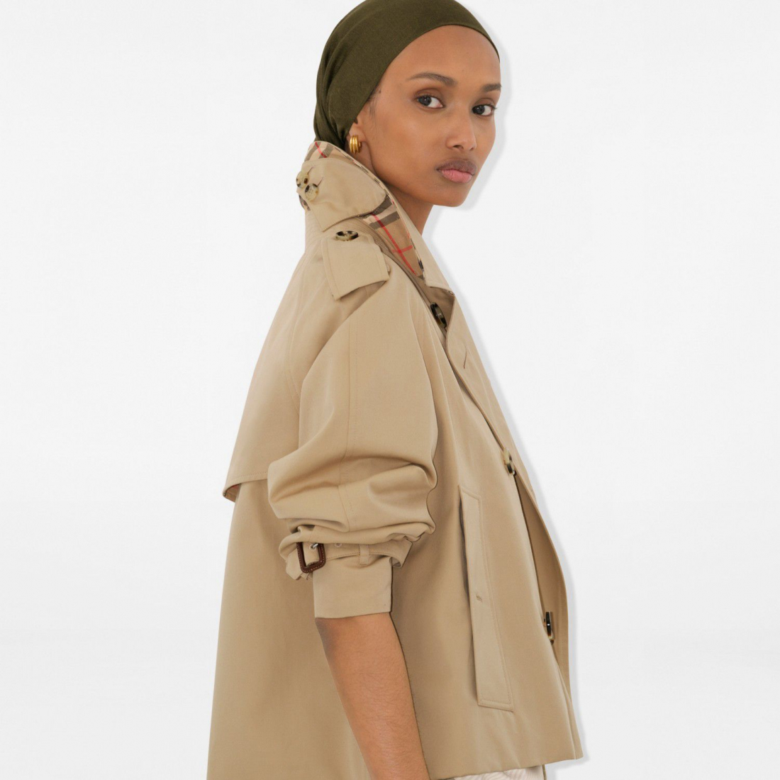 Women's 'Cropped' Trench Coat