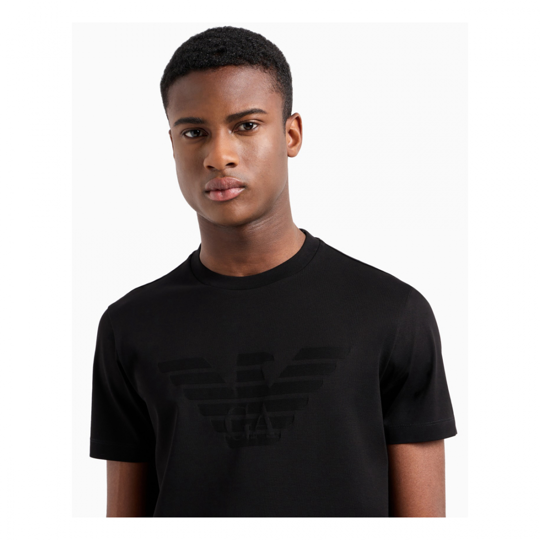 'Jacquard Logo' T-Shirt für Herren