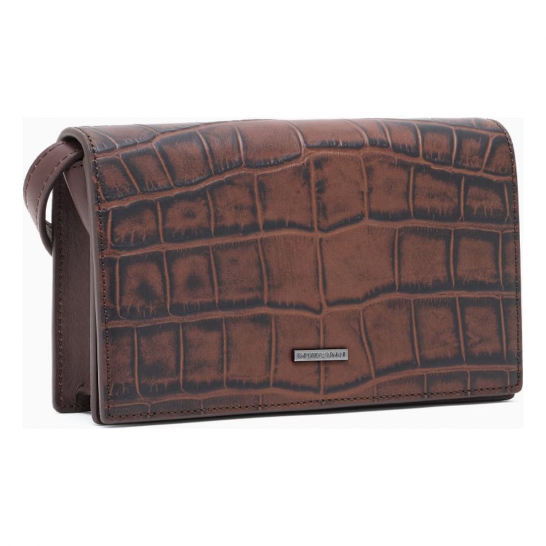 'Crocodile-Embossed' Umhängetasche für Herren