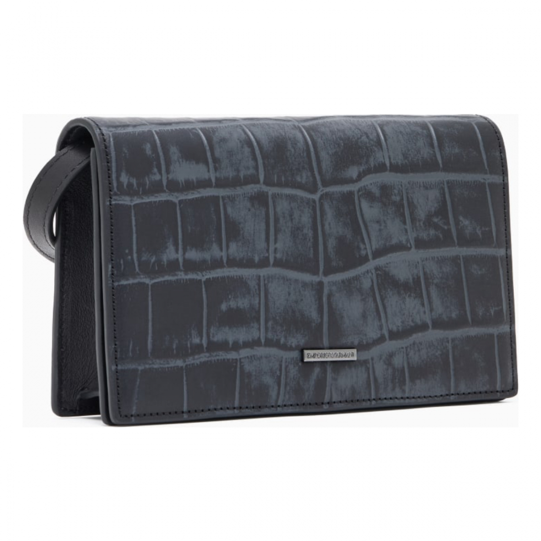 'Crocodile-Embossed' Umhängetasche für Herren