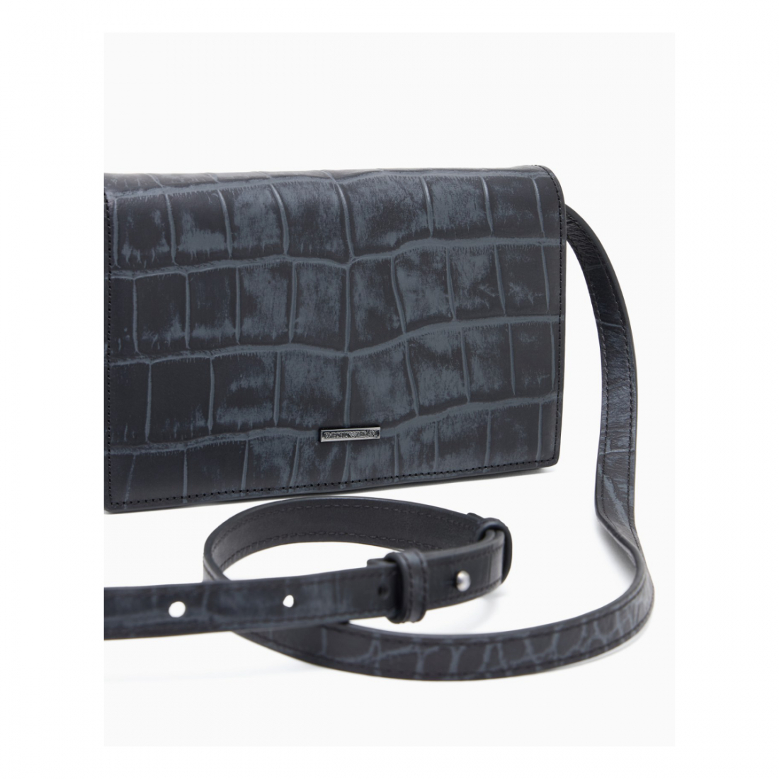 'Crocodile-Embossed' Umhängetasche für Herren