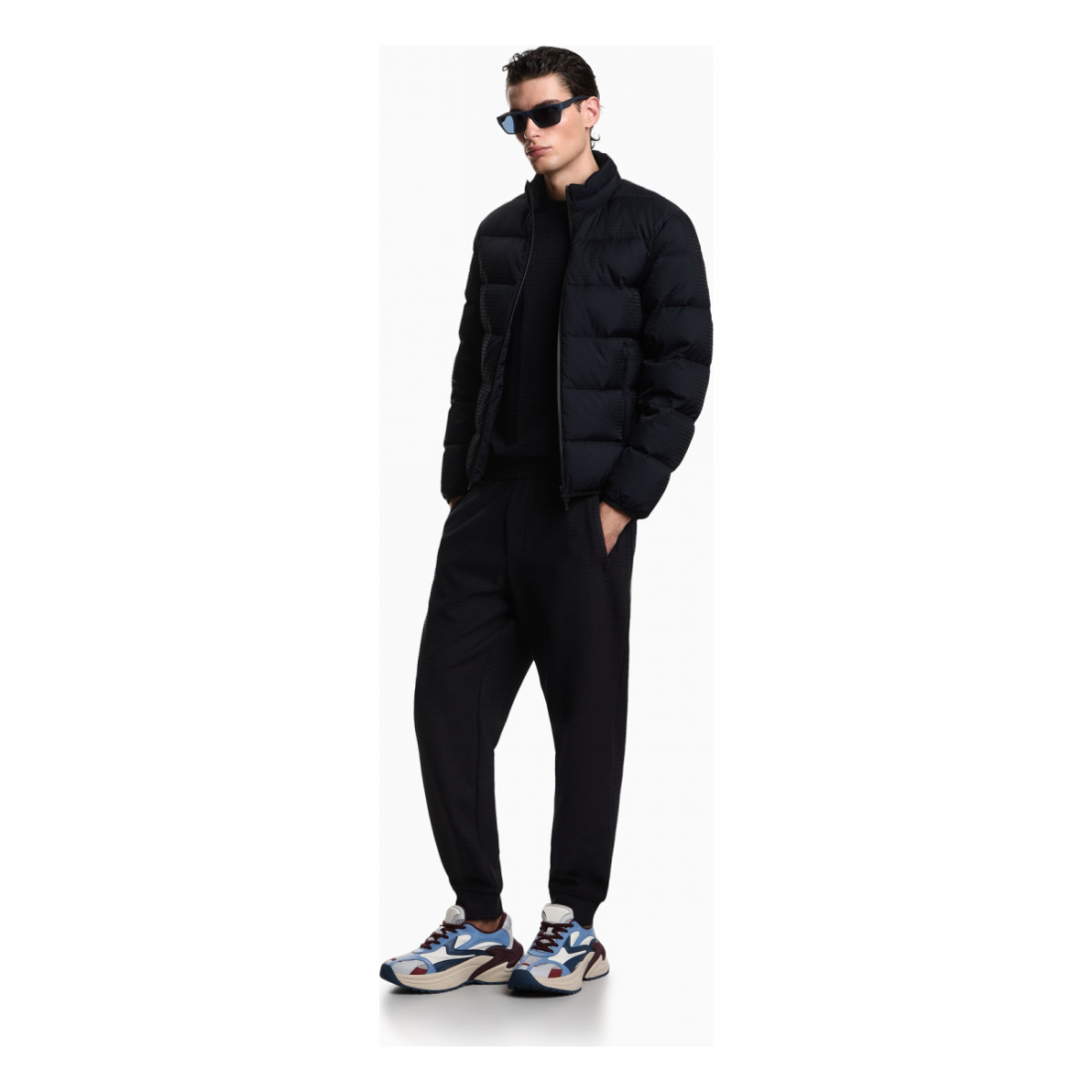 'All-Over Jacquard Lettering' T-Shirt für Herren