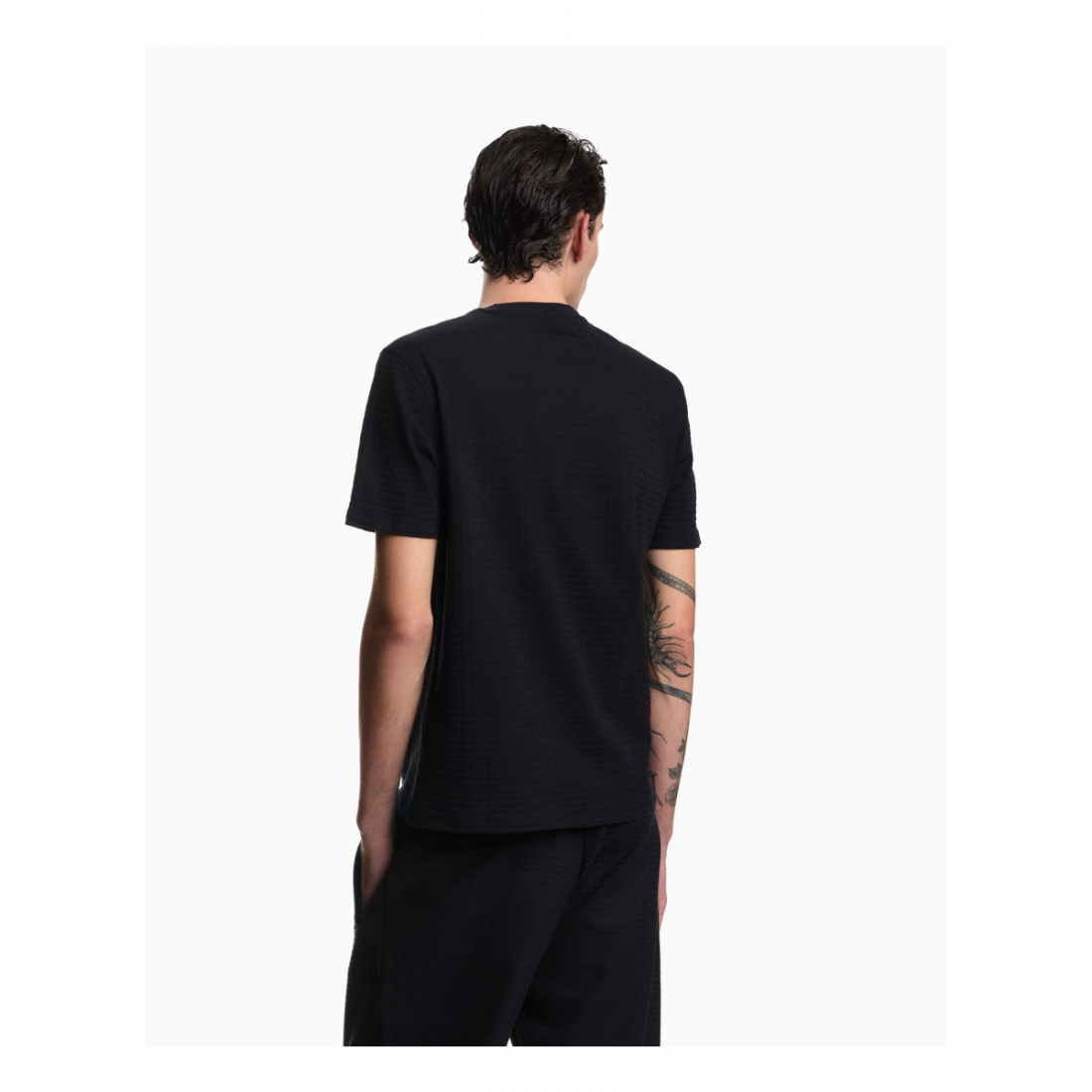 'All-Over Jacquard Lettering' T-Shirt für Herren