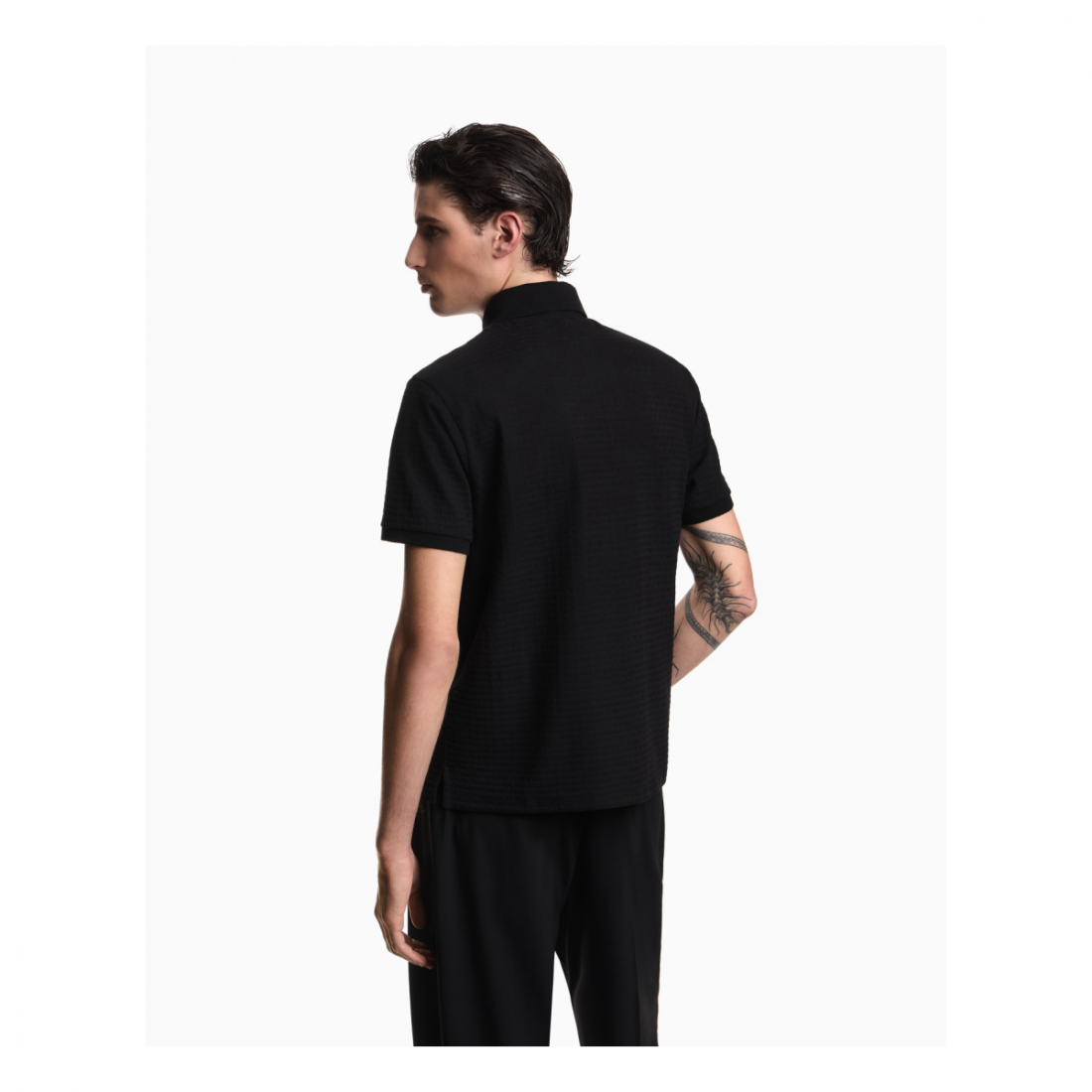 Men's 'All-Over Jacquard Lettering' Polo Shirt