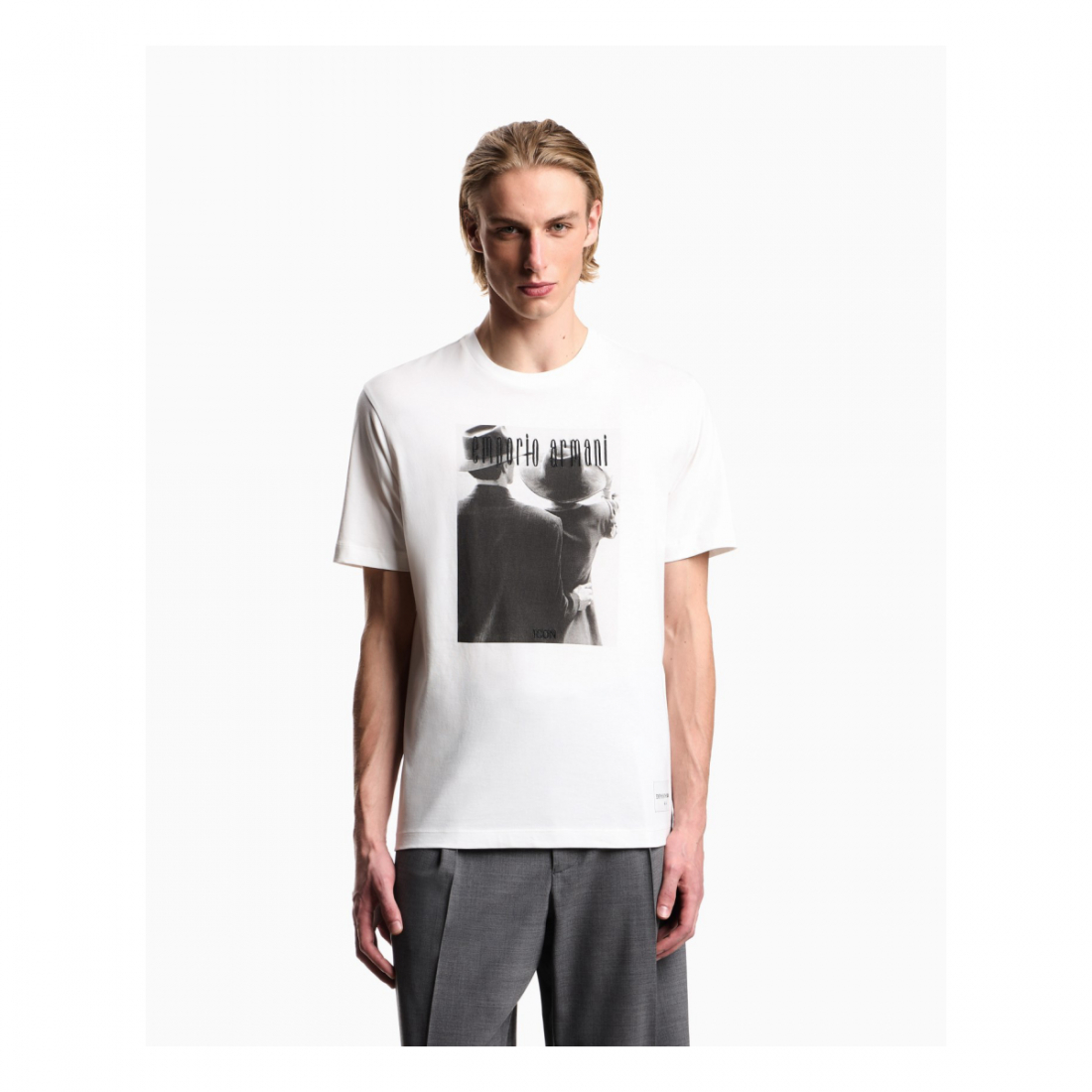 Men's 'Icon With Photographic Print And Embroidery' T-Shirt