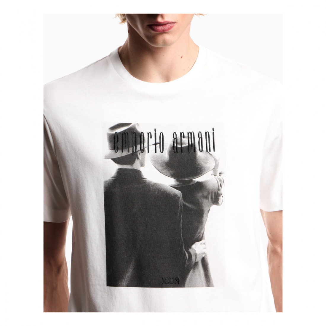 Men's 'Icon With Photographic Print And Embroidery' T-Shirt