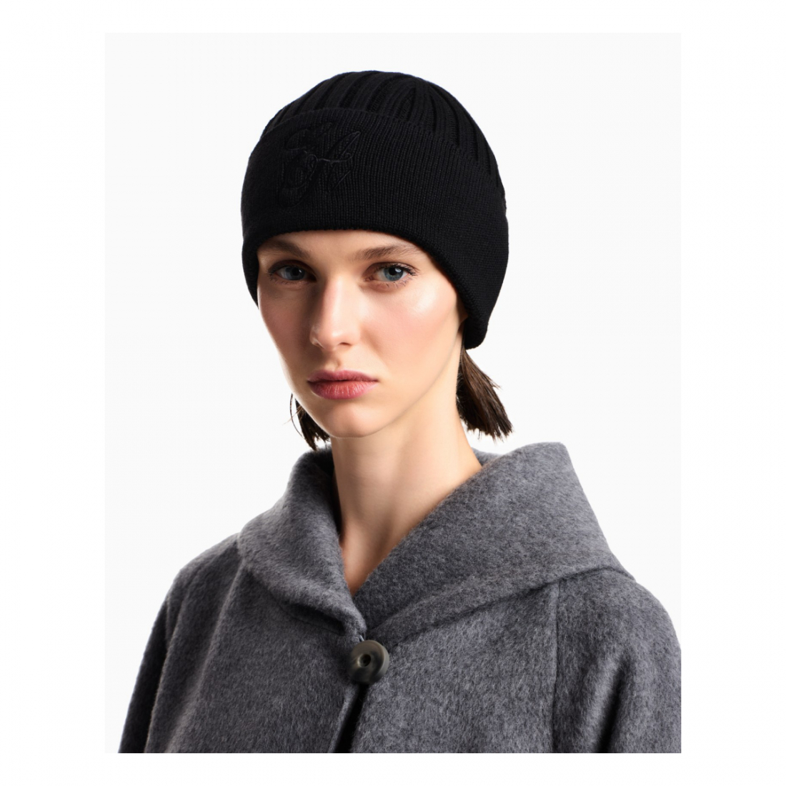 Women's 'Ribbed With EA Signature Embroidery' Beanie