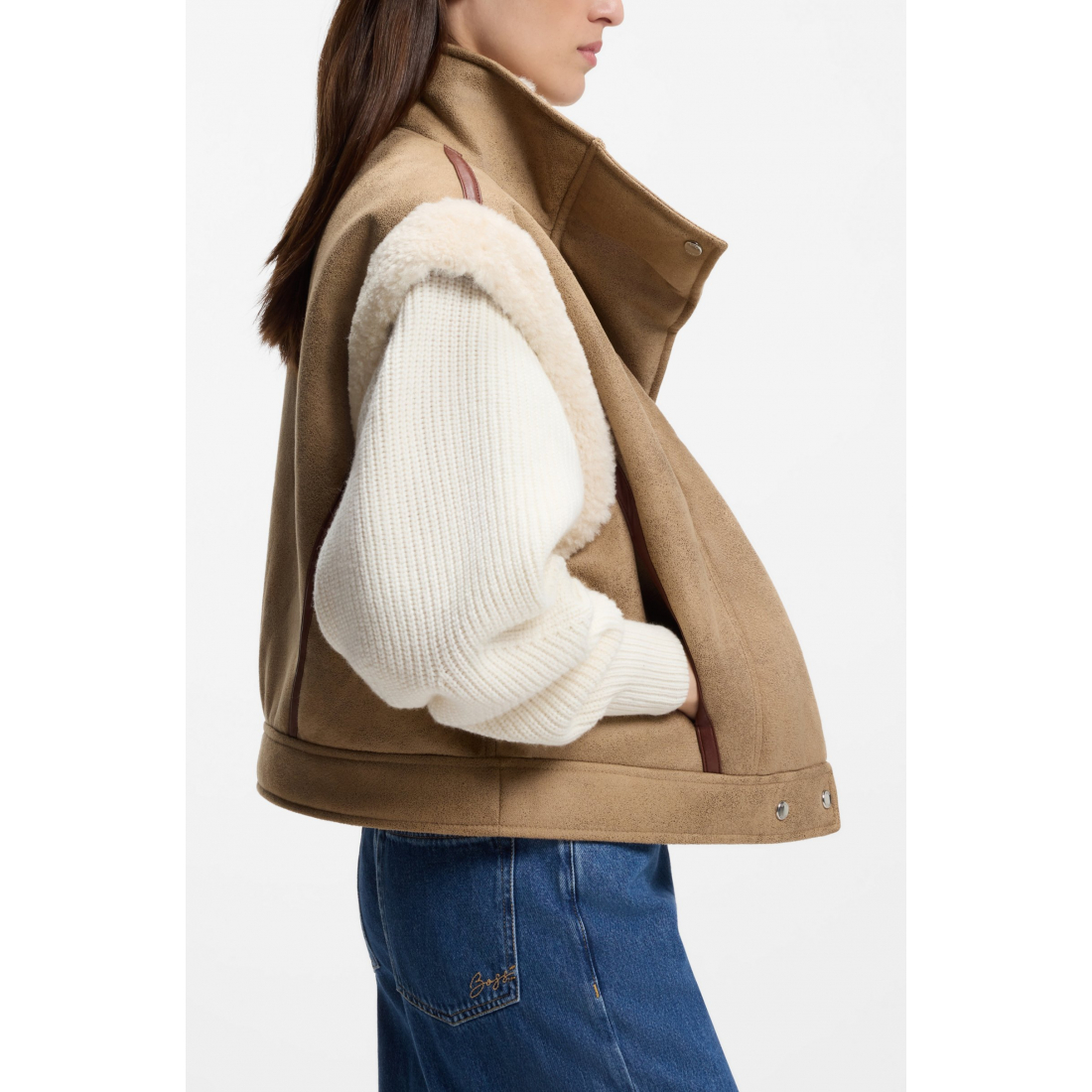 Veste 'Detachable-Sleeve' pour Femmes