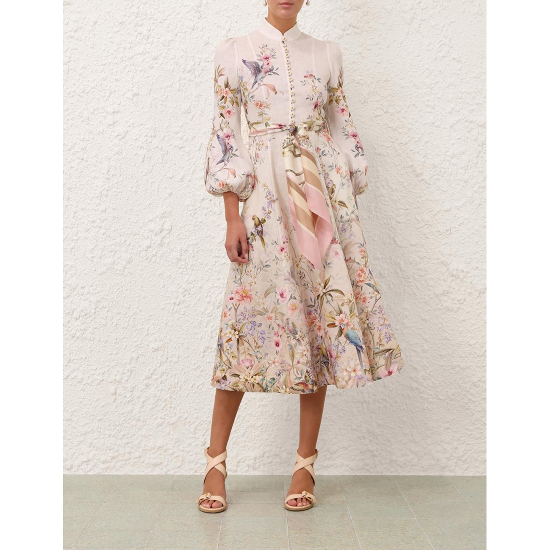 Robe Midi 'Rebellion Button' pour Femmes