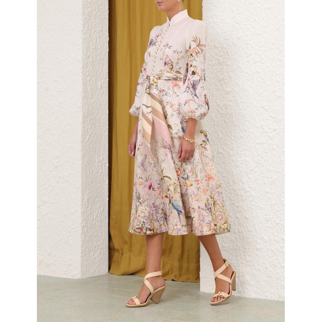 Robe Midi 'Rebellion Button' pour Femmes