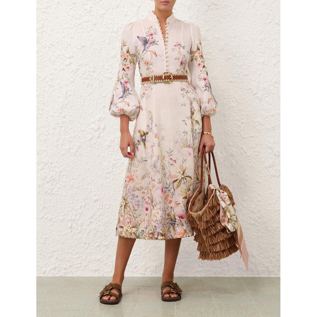 Robe Midi 'Rebellion Button' pour Femmes