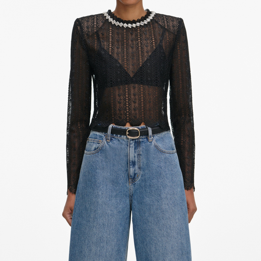 Top à manches longues 'Lace' pour Femmes