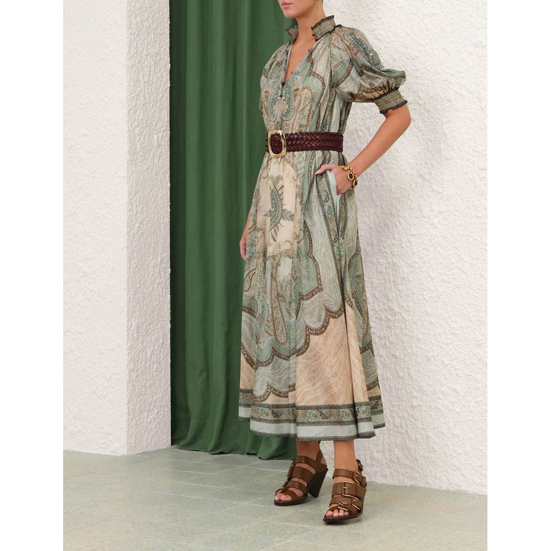 Robe Midi 'Wanderlust Billow' pour Femmes