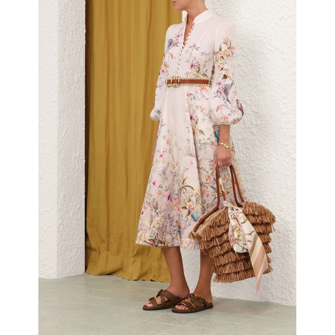 Robe Midi 'Rebellion Button' pour Femmes