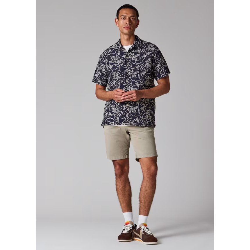 'Casual-Fit Floral Embroidery' Kurzärmeliges Hemd für Herren