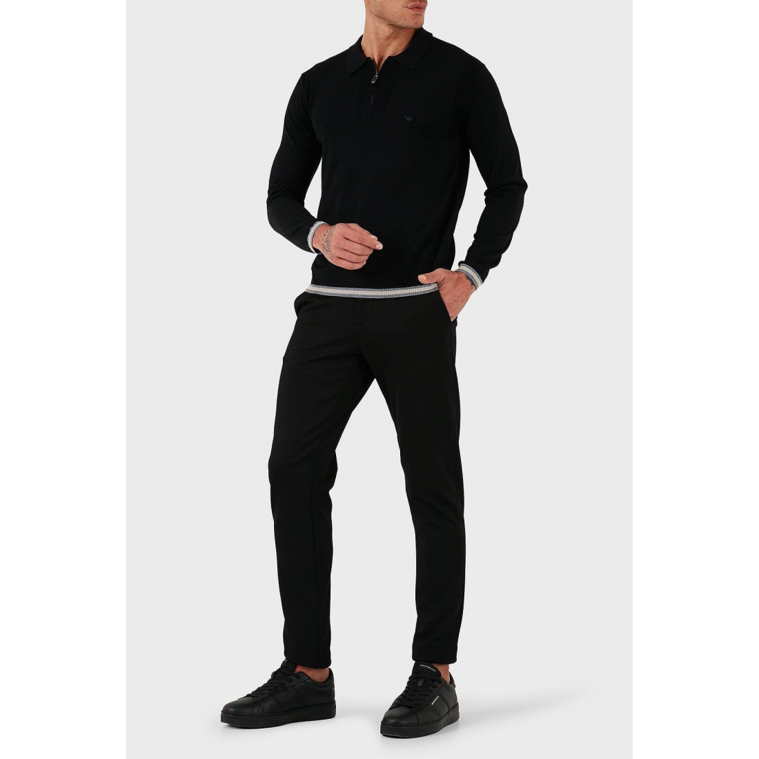 'Half-Zip' Polohemd für Herren
