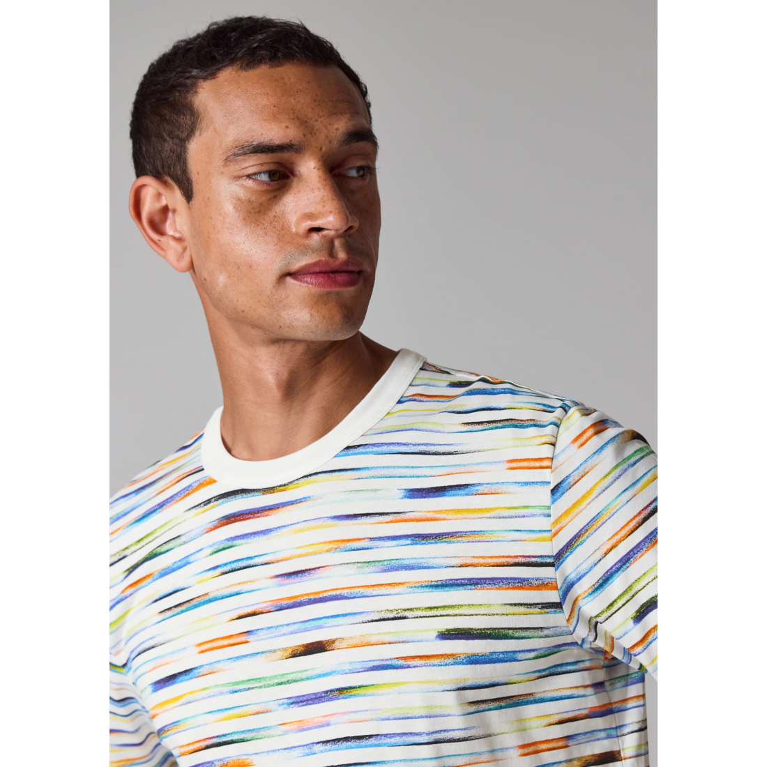 'Multicolour Stripe' T-Shirt für Herren