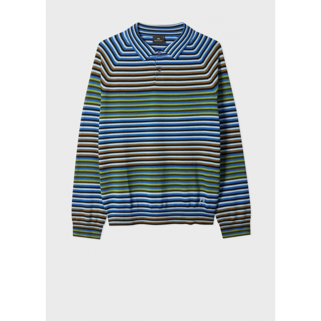 Men's 'Stripe' Long-Sleeve Polo Shirt