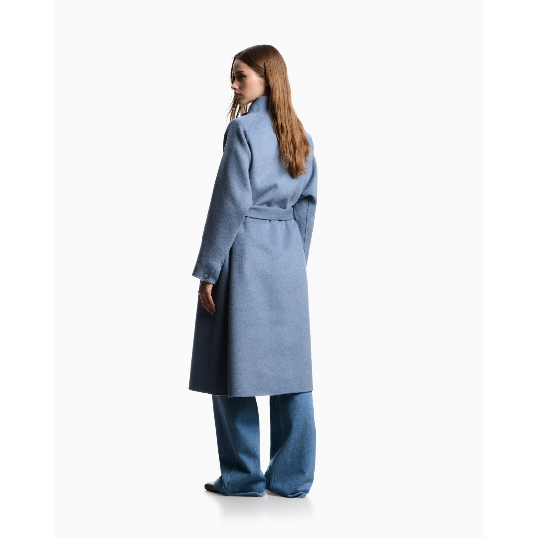 Manteau 'Belted Stand-Collar' pour Femmes