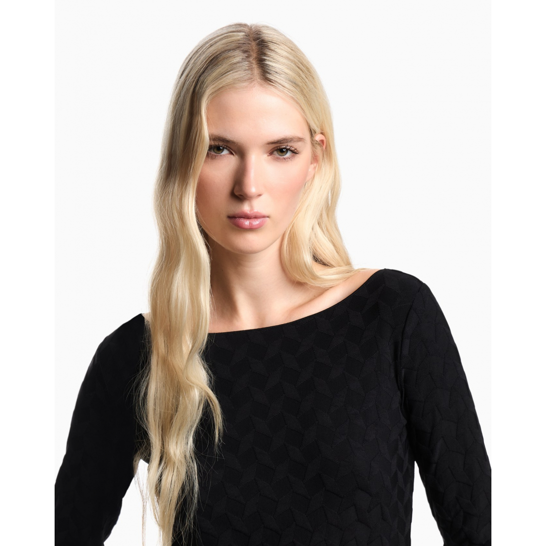 Pull 'Textured Boat-Neck' pour Femmes