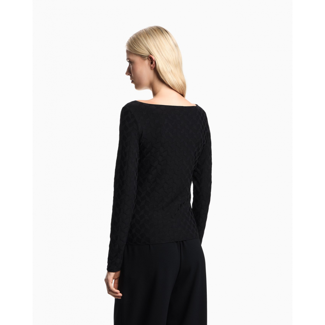 Pull 'Textured Boat-Neck' pour Femmes
