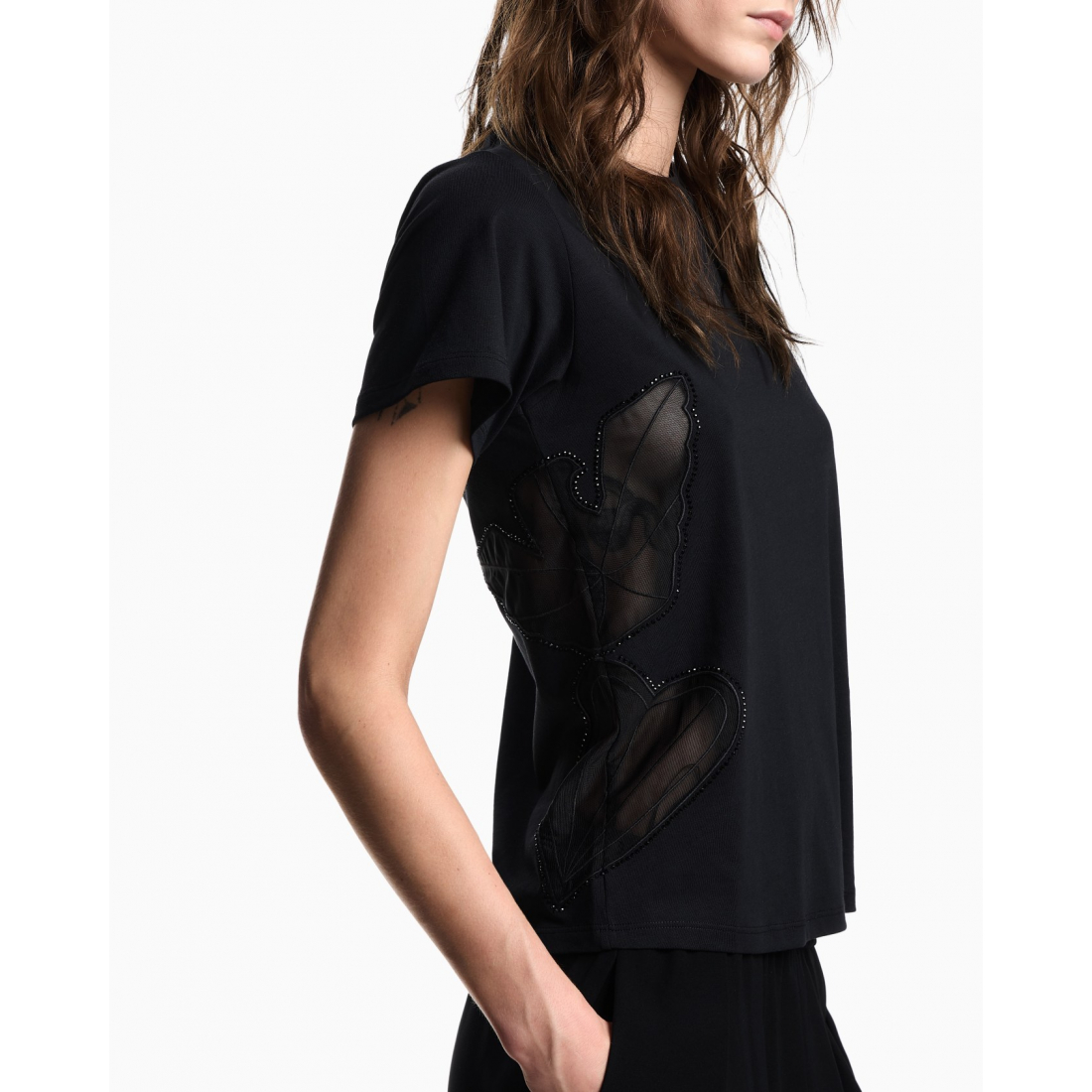 T-shirt 'Butterfly-Embellished' pour Femmes