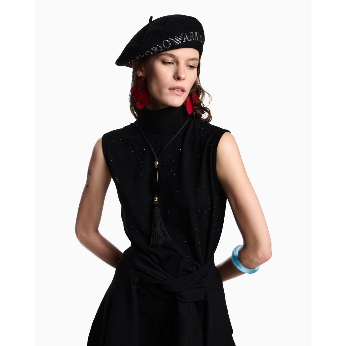 'Embellished' Rollkragen Top für Damen