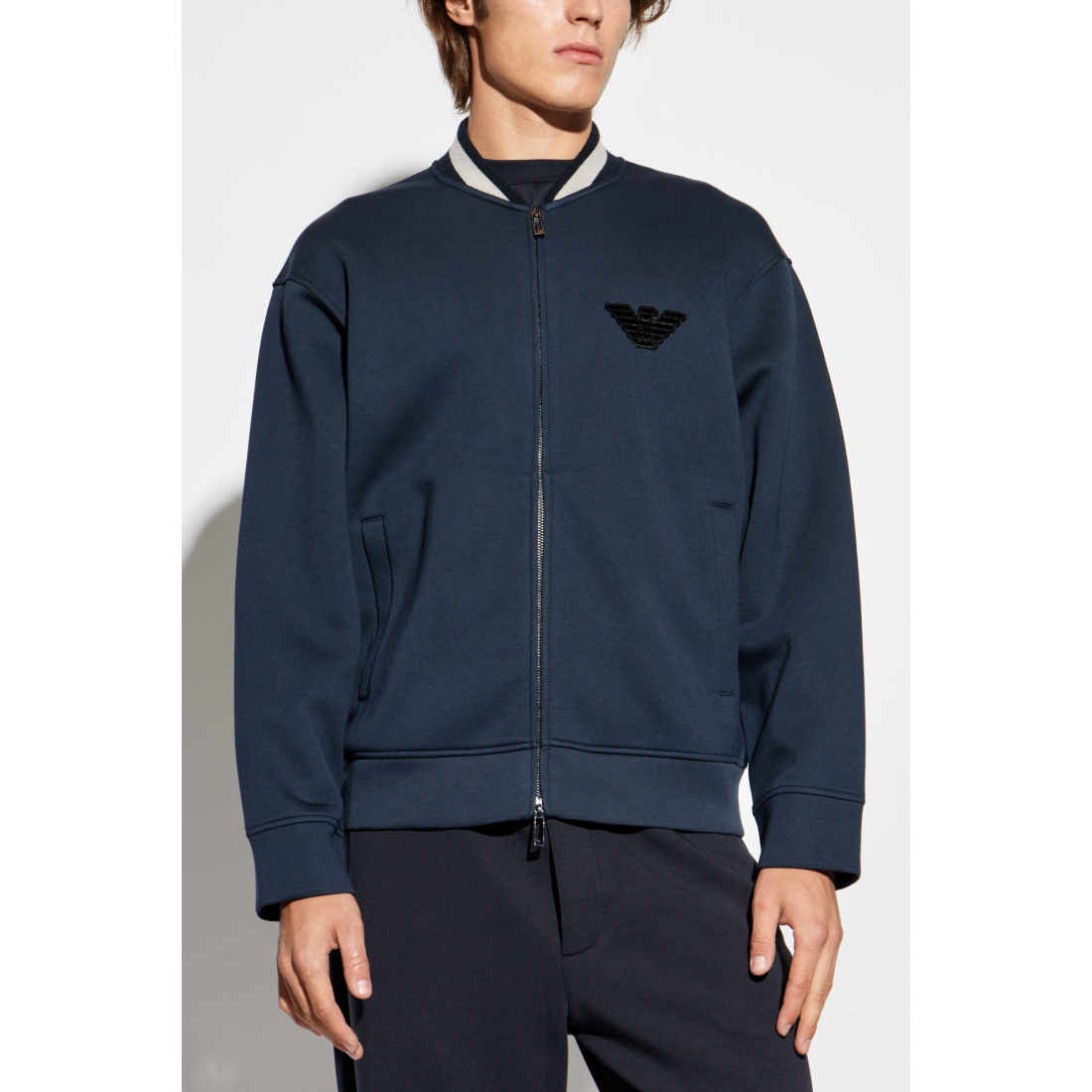 Men's 'Eagle-Emblem Zip-Up' Bomber Jacket