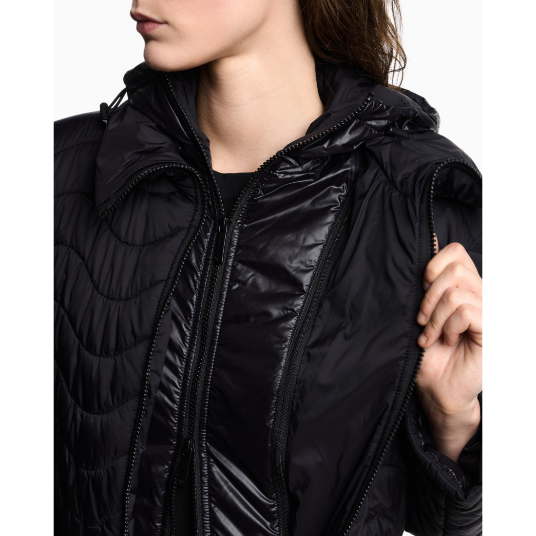 'Quilted Hooded' Mantel für Damen