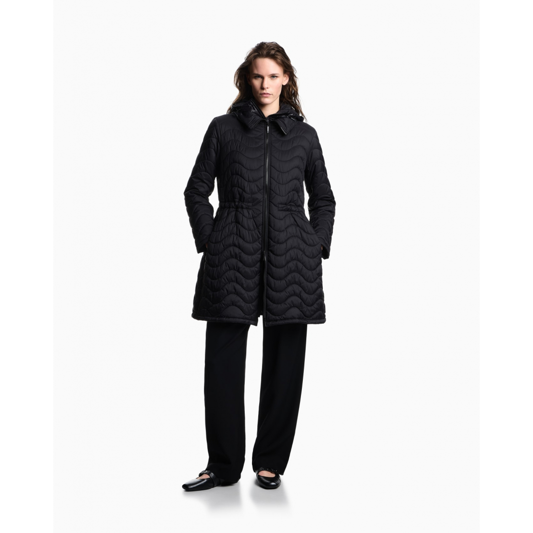 'Quilted Hooded' Mantel für Damen