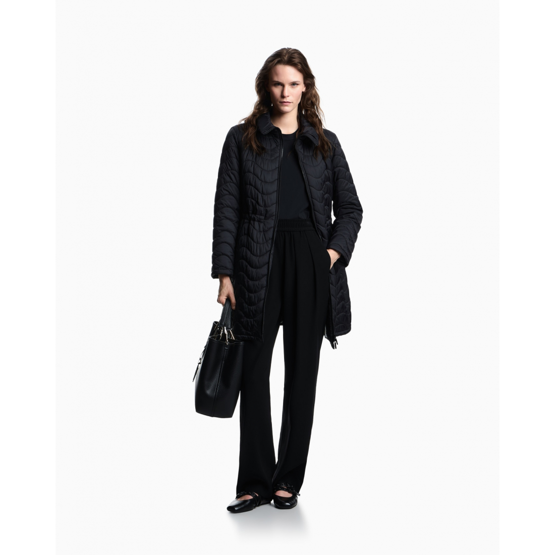 'Quilted Hooded' Mantel für Damen