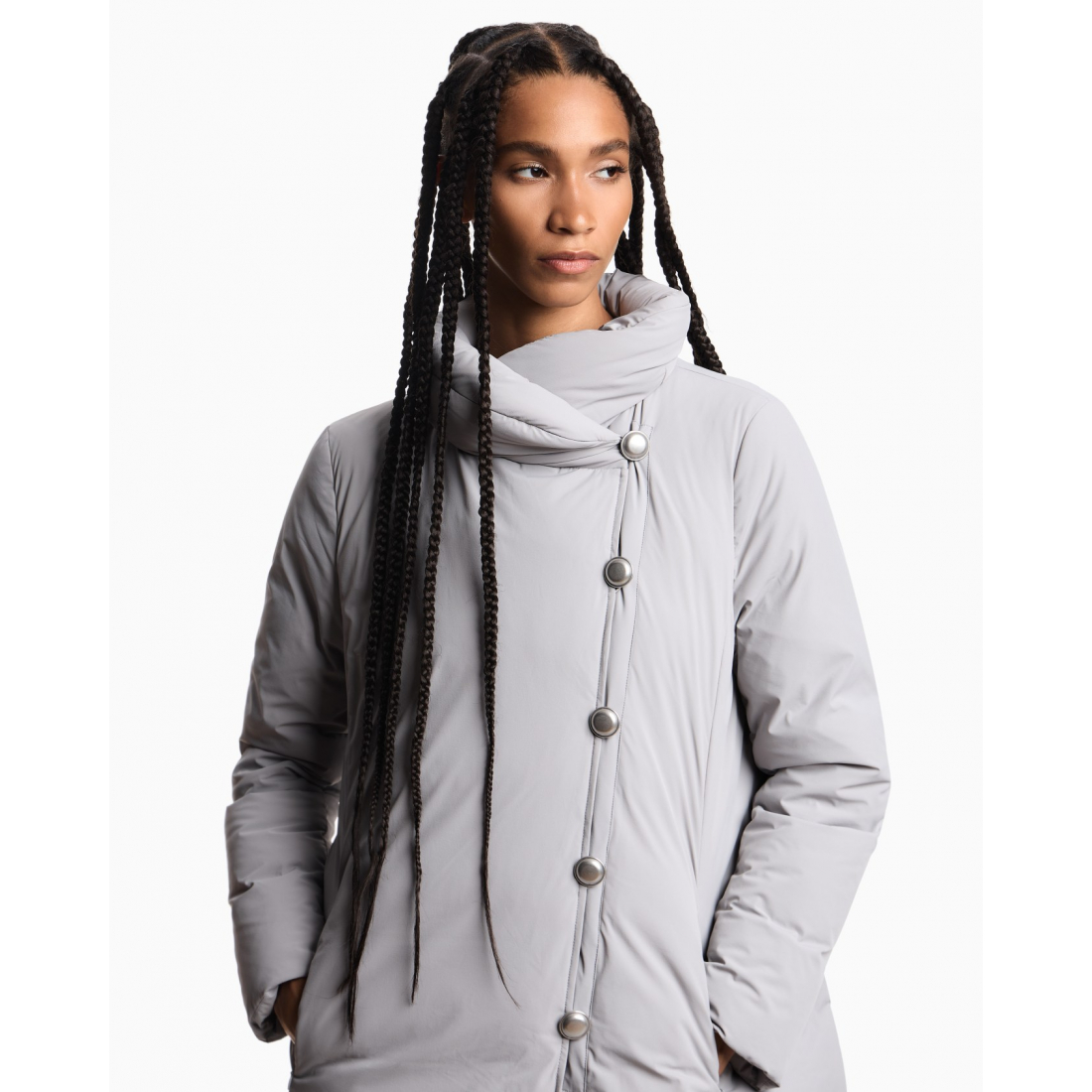 'Off-Centre Padded' Mantel für Damen