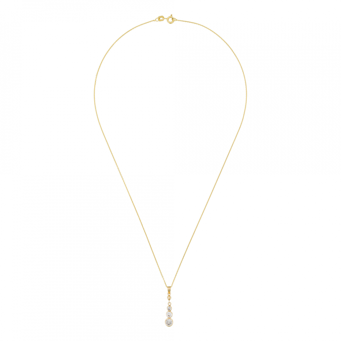 Pendentif sur chaine 'Brillants Pendants' pour Femmes