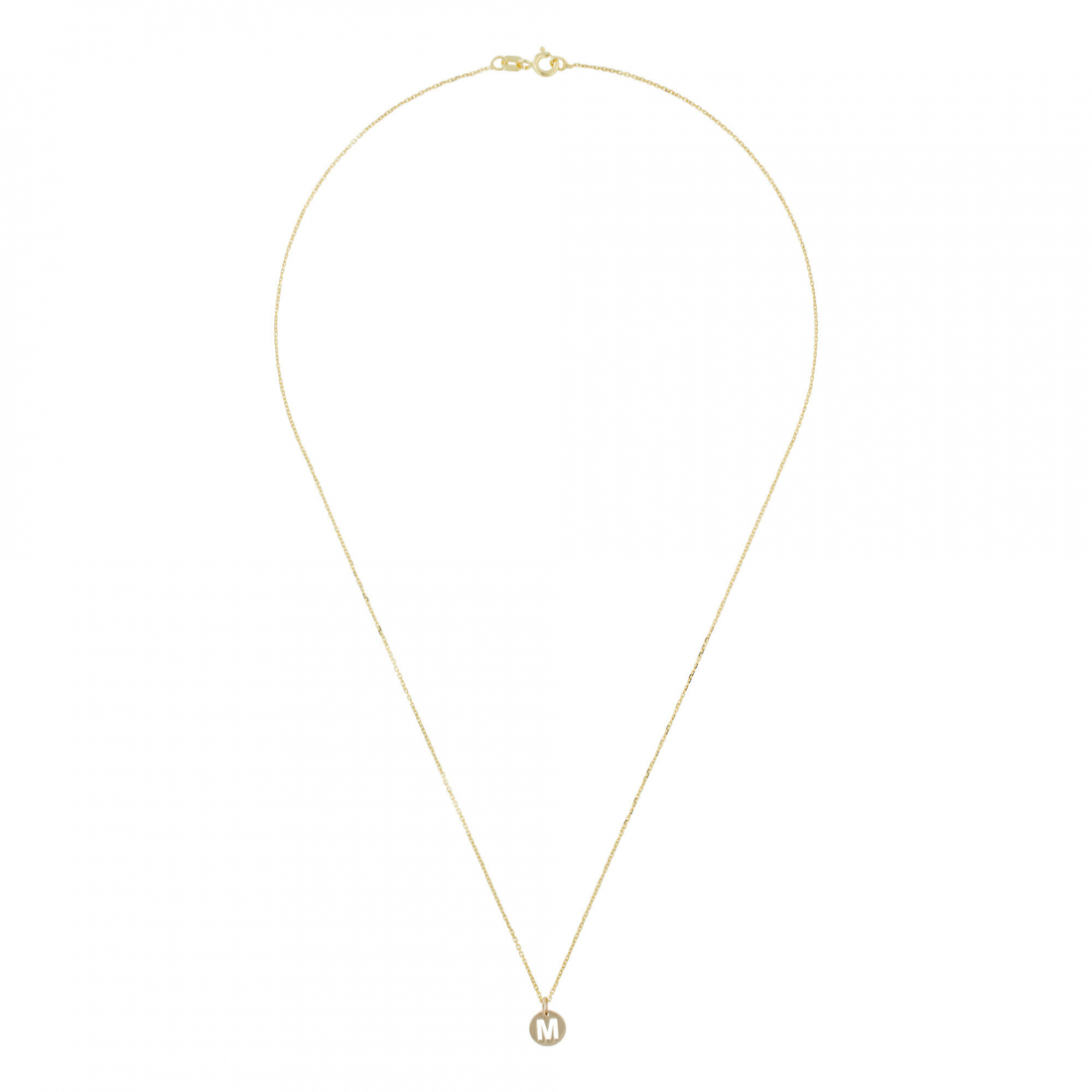 Pendentif sur chaine 'Lettre M' pour Femmes