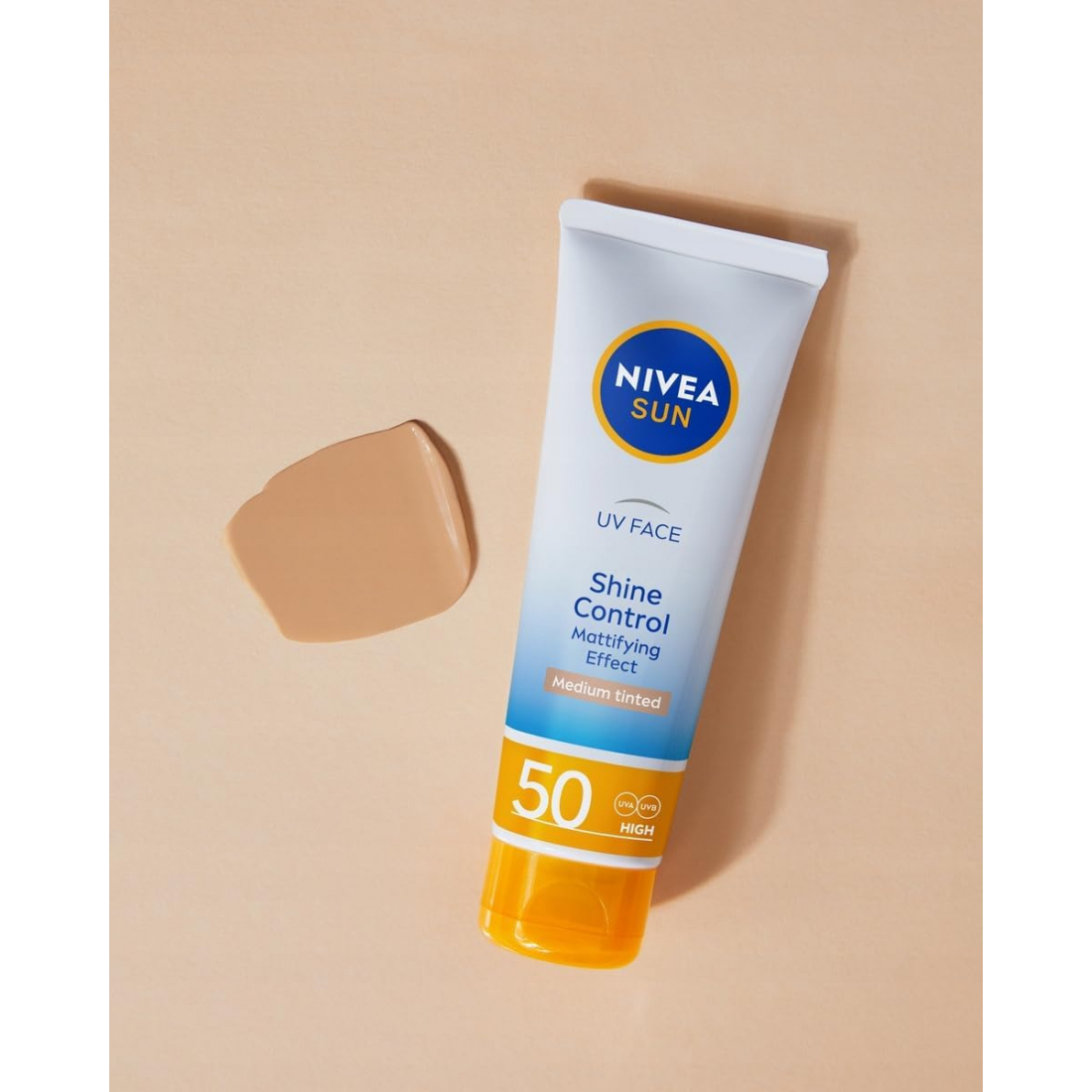 Crème solaire teintée 'Sun UV Face Shine Control SPF50' - Medium 40 ml