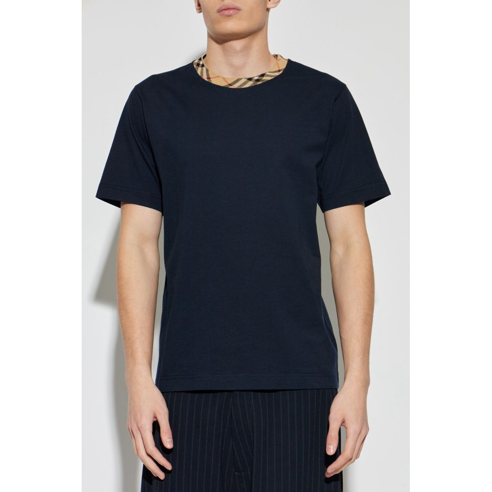 T-shirt 'Checked Trim' pour Hommes