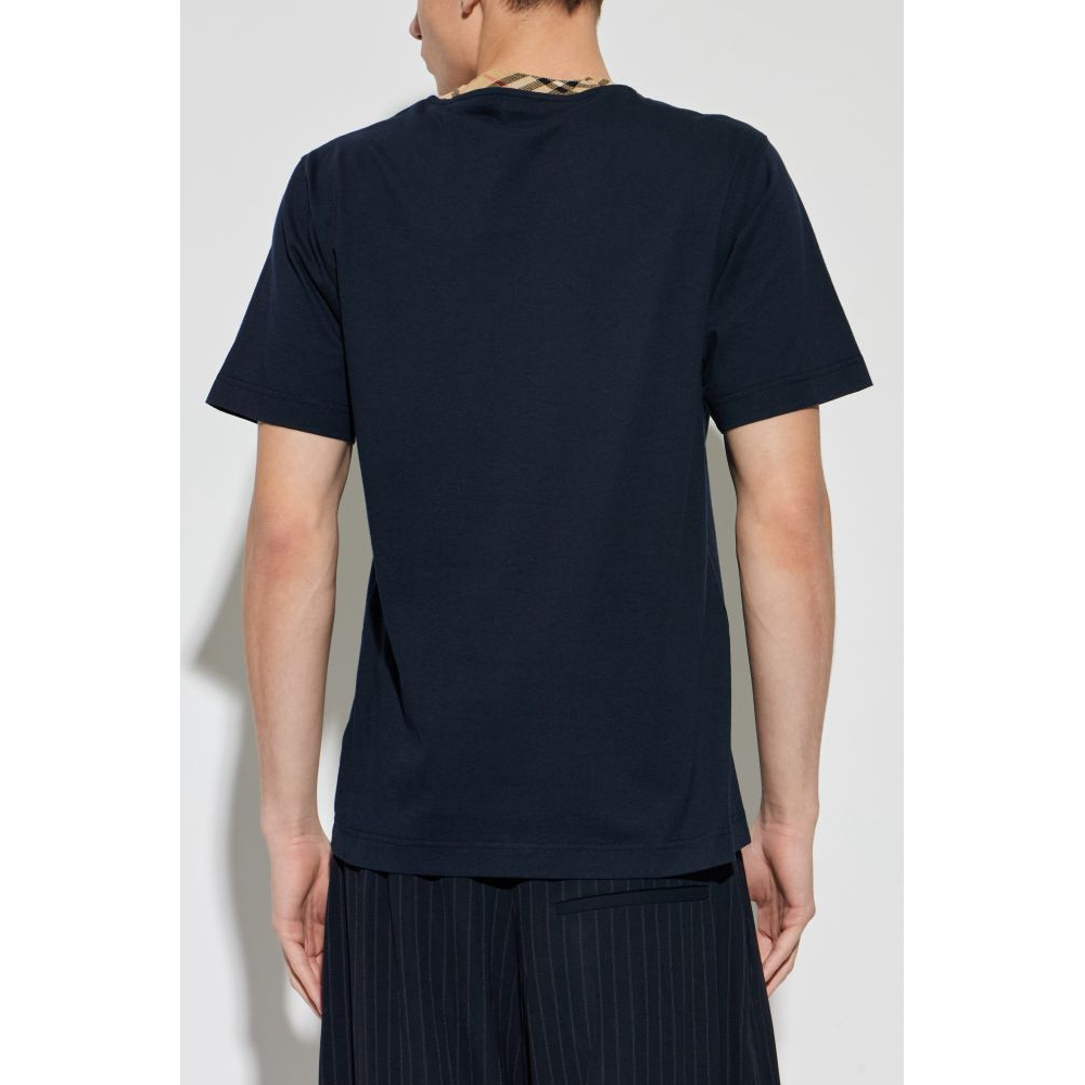 T-shirt 'Checked Trim' pour Hommes