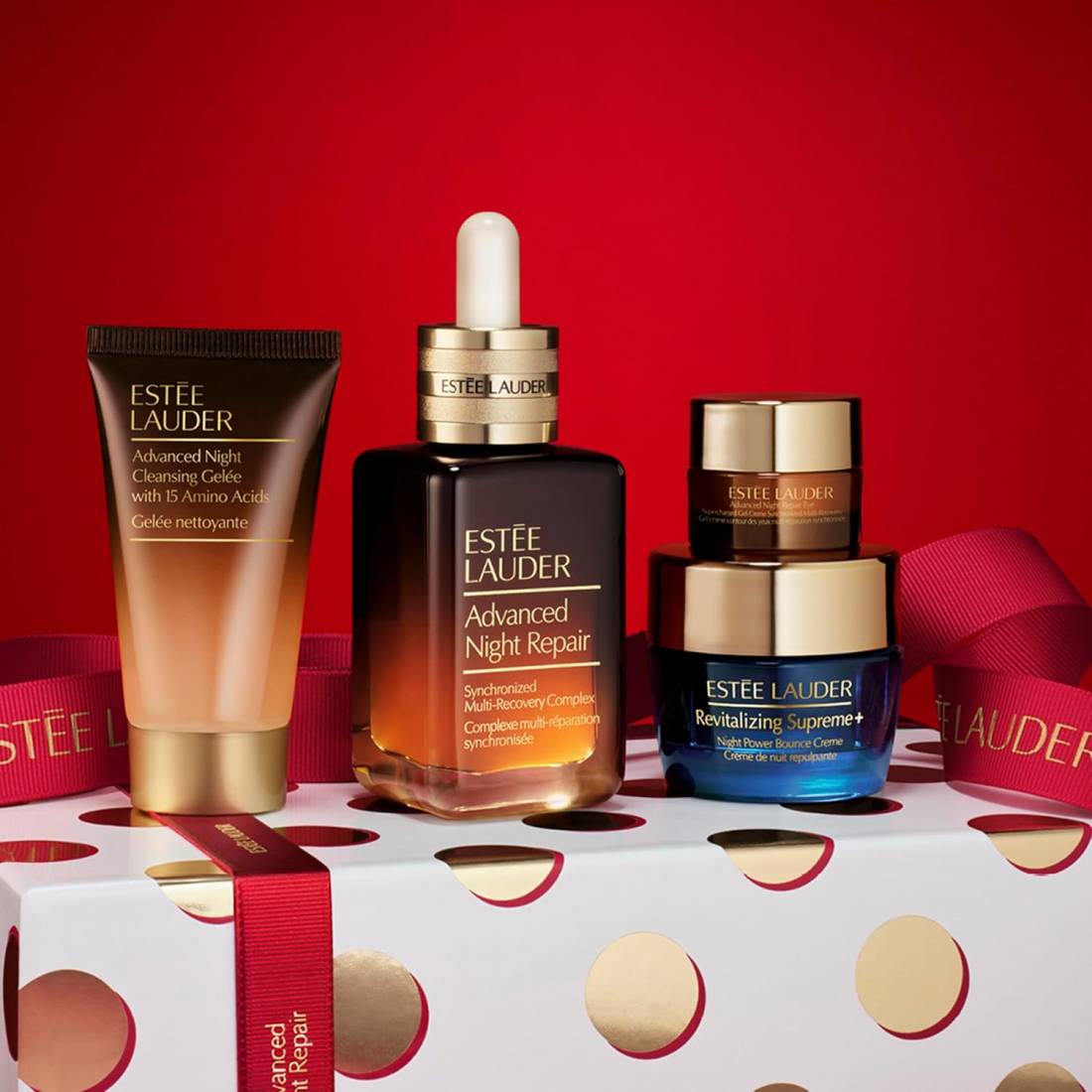 Coffret de soins du visage 'The Lift + Glow Routine' - 4 Pièces
