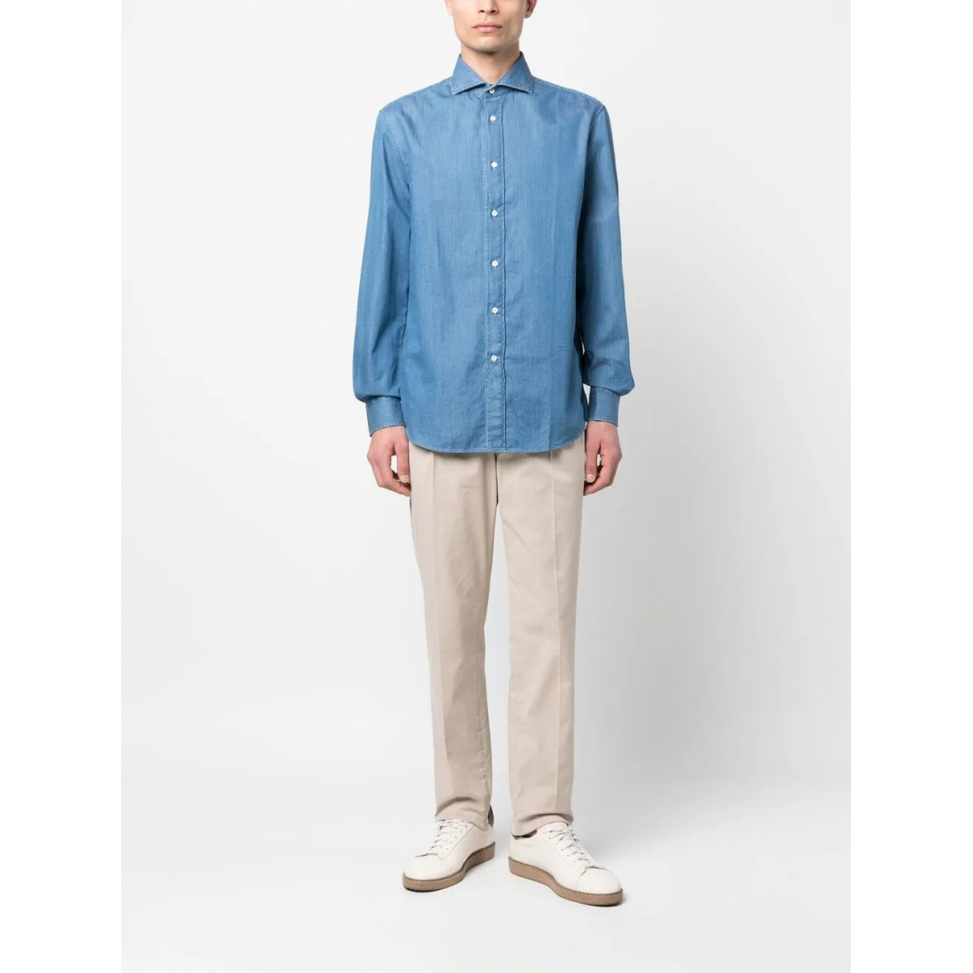 Chemise en Jean 'Spread-Collar' pour Hommes