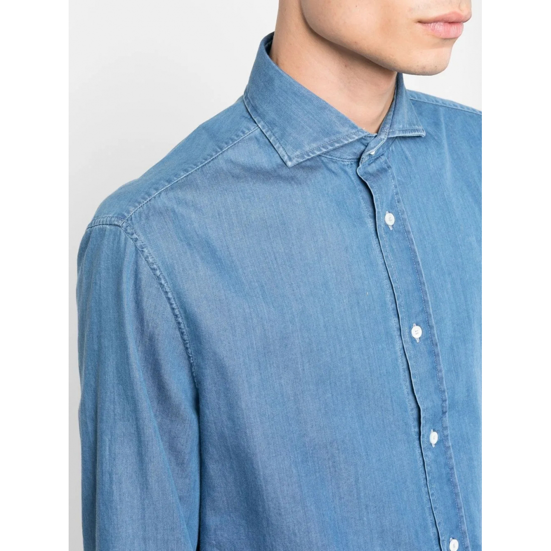 Chemise en Jean 'Spread-Collar' pour Hommes