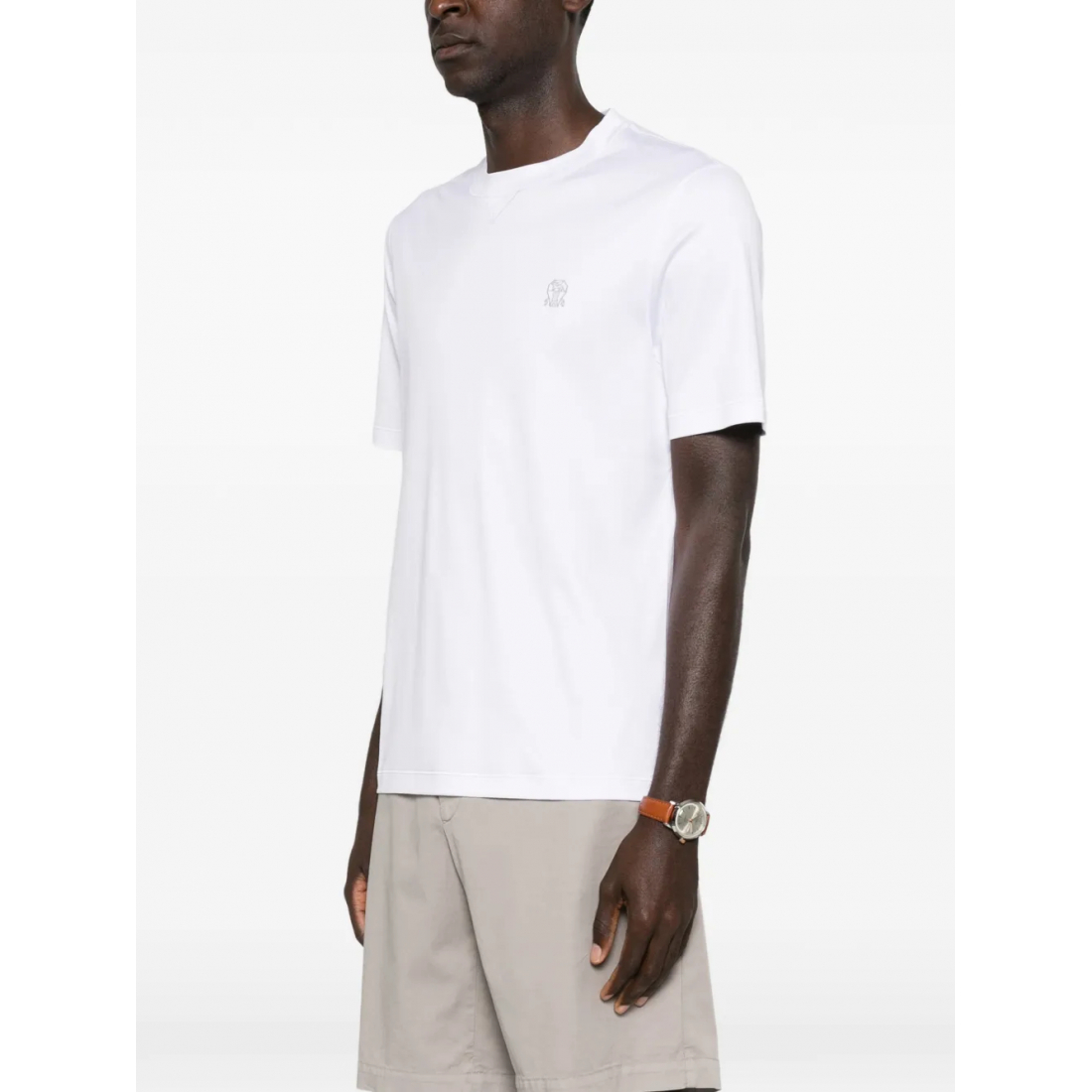 Men's 'Embroidered-Logo' T-Shirt